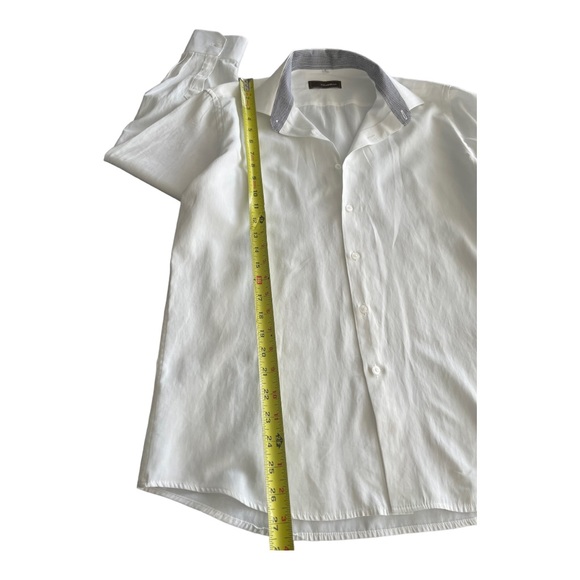 Vitarelli Button Up Shirt Adult 32/33 White Slim Fit long sleeve - Picture 6 of 11